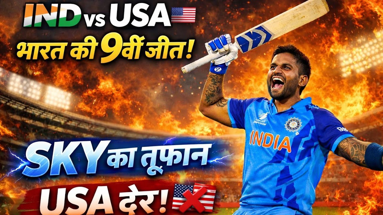 IND vs USA: भारत की 9वीं जीत,SKY का तूफान | T20 World Cup! Ind vs Usa result! Ind vs Usa highlights 