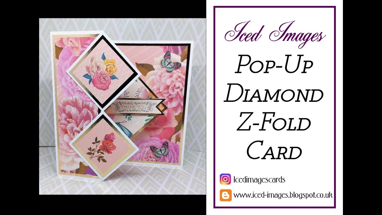 Z-складная карточка Pop Up Diamond