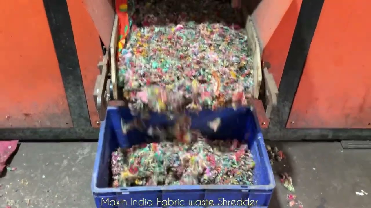 Fabric shredder, Fabric shredding machine, clothe shredder, Textile waste shredder,  Fabric crusher,