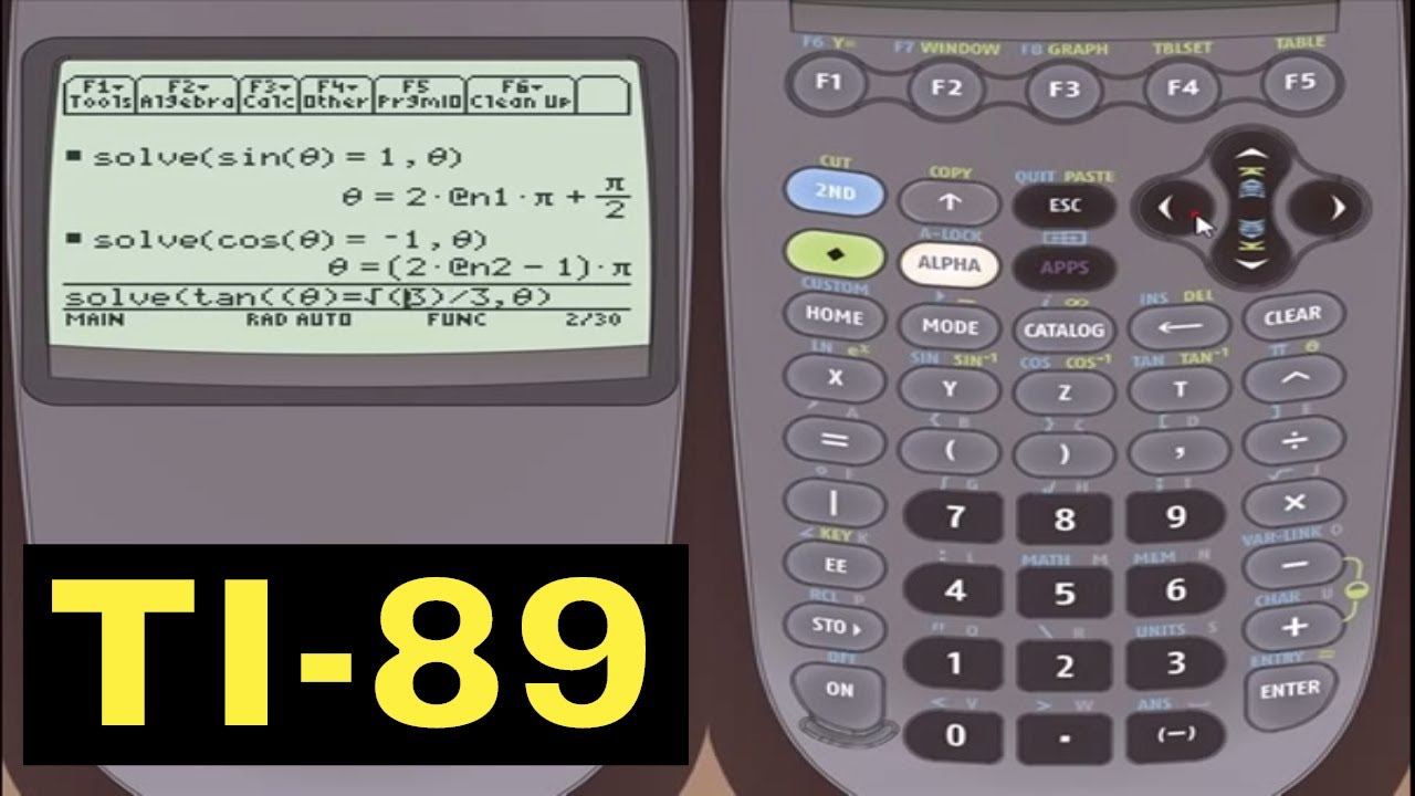 Ti-89 Calculator - Solving Trigonometric Equations with the TI-89 Calculator