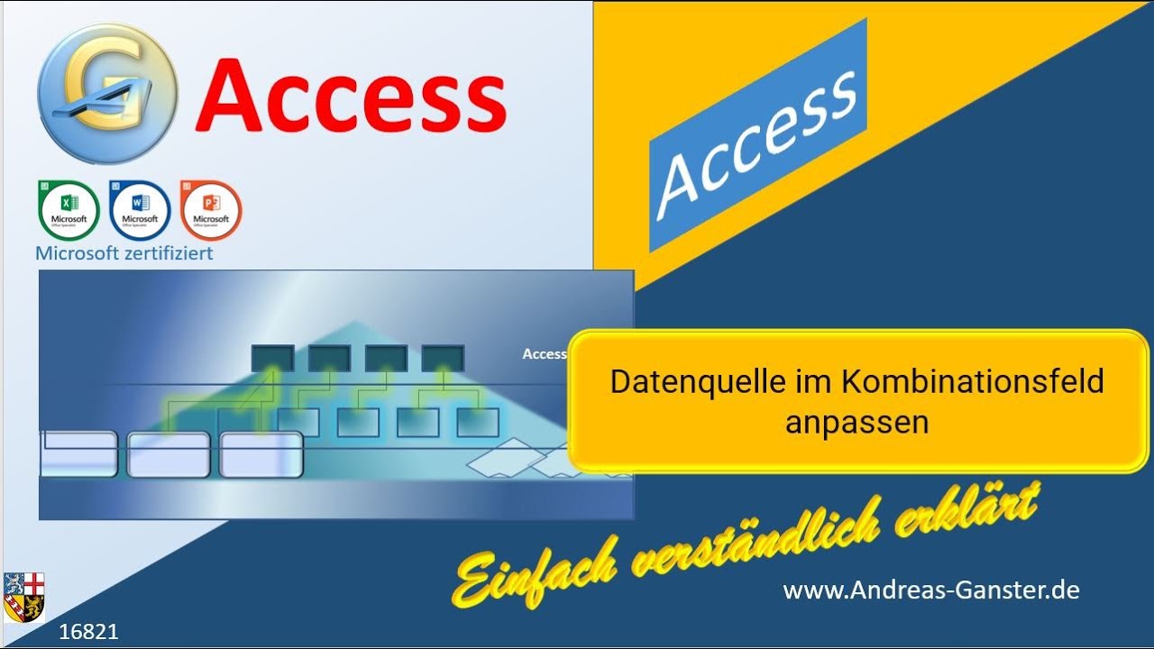 Datenquelle in Kombinationsfeldern anpassen | #Access #Tipp 16821 | #deutsch | #Ganster #tutorial