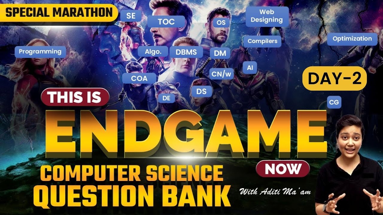 UGC NET 2022 CS Special Marathon | Endgame Now | Computer Science Question Bank by Aditi Ma'am Day-2