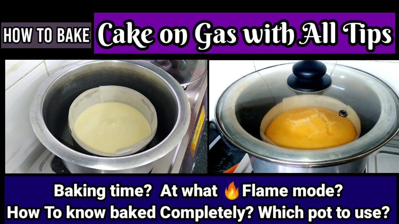 #HowtoBake Cake On Gas? At What Flame? In which Pot? Till What Time to bake? All answers Here☺👆|