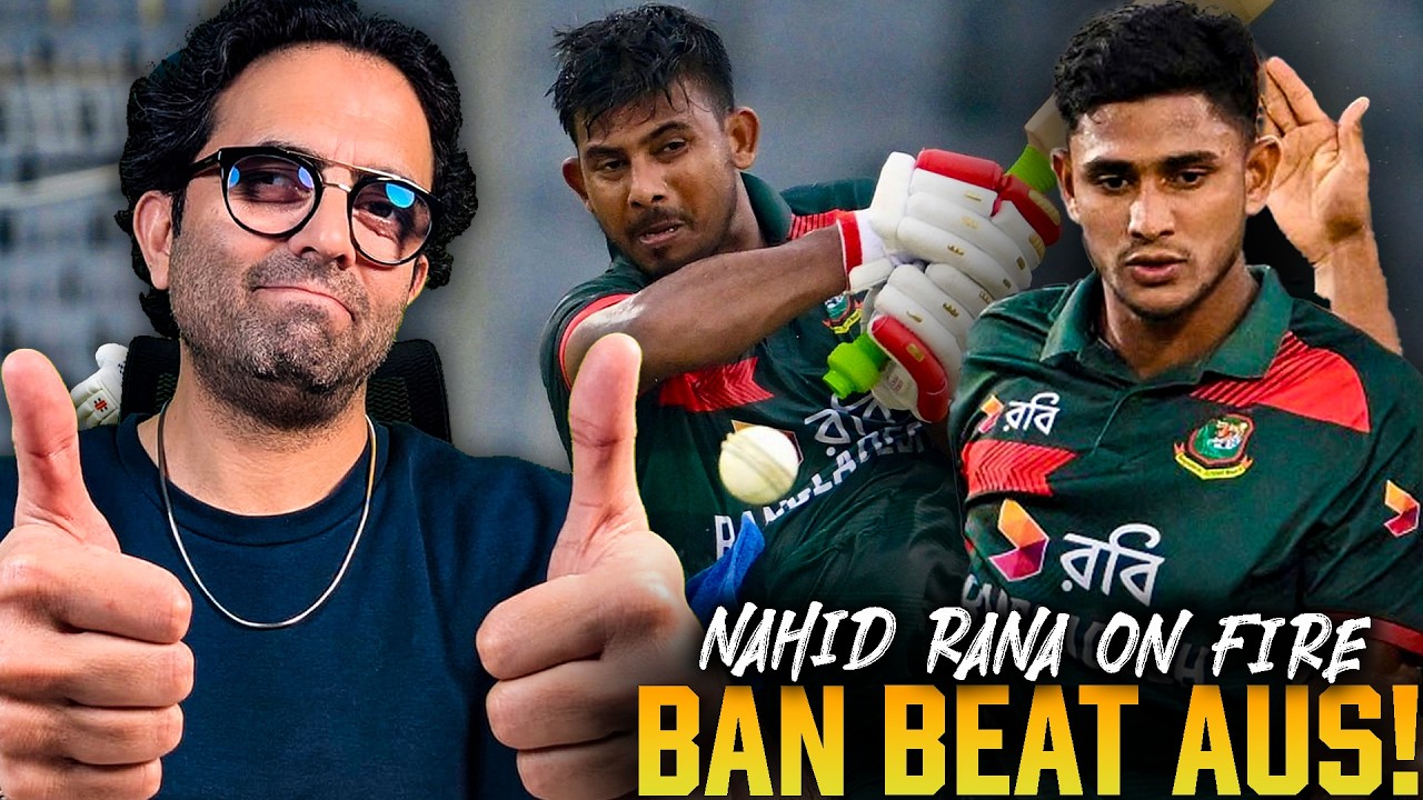Bangladesh defeat Australia by 86 runs 🇧🇩🏏 4/41 for Nahid Rana, Mosaddek Hossain 86* (70) & 2/37 🔥