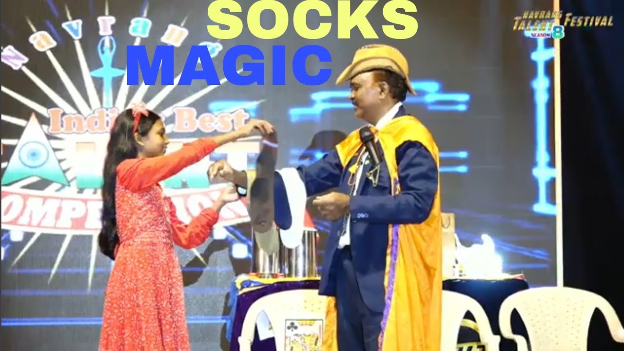 SOCKS MAGIC TRICK. (Dr.BLN.RAJU Multi talented magician) #trending #viral #youtube #reels #art #food
