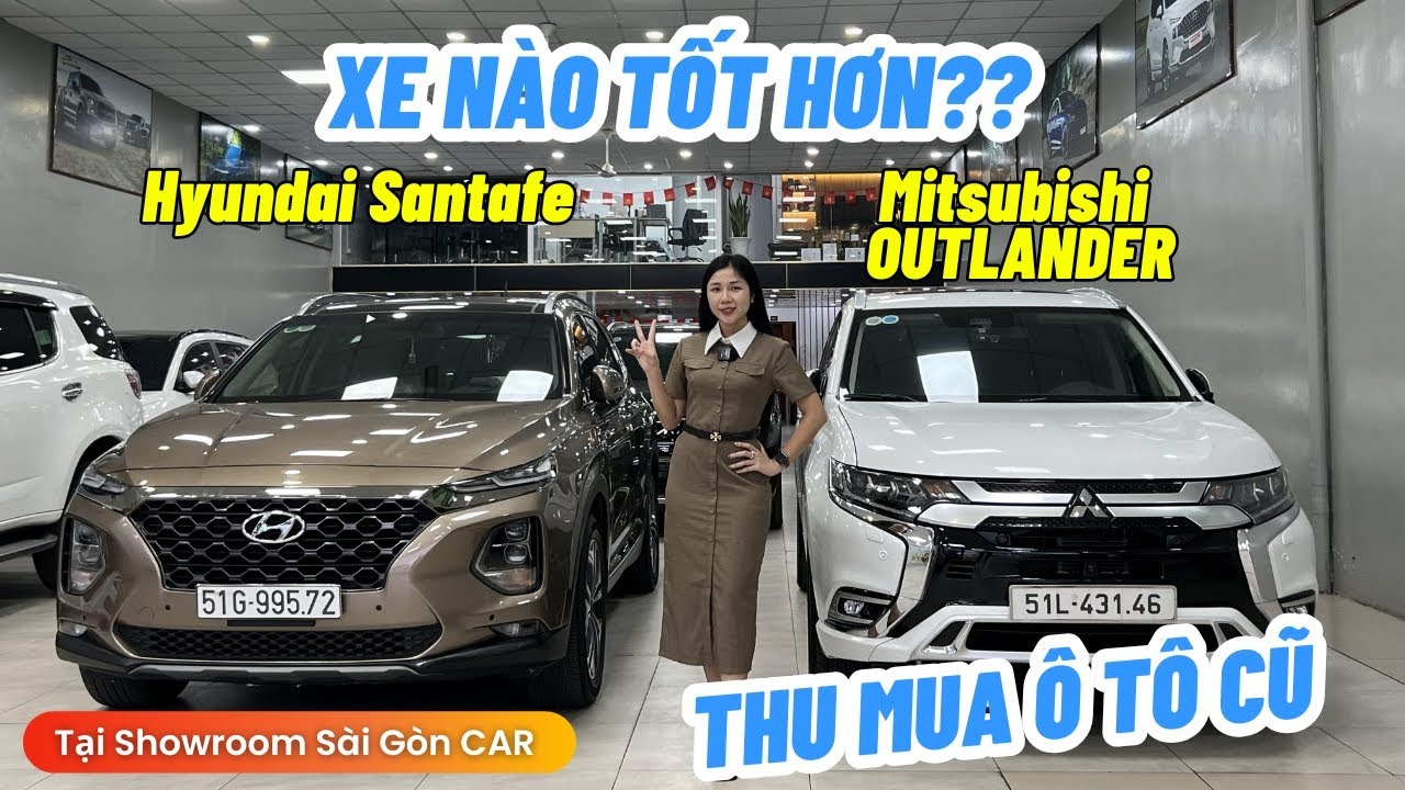 Cùng là 7 Chỗ Gầm Cao Hyundai Santafe, Mitsubishi Outlander... Chọn xe Gia Đình nào Tốt Nhất