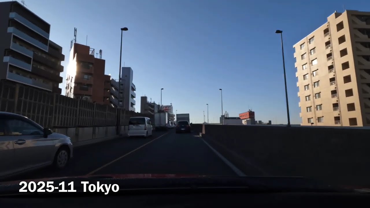 🚗☀️東京ドライブ  新宿四谷 2025年11月 朝 #driving  #japan #tokyo #roadnoise #4K