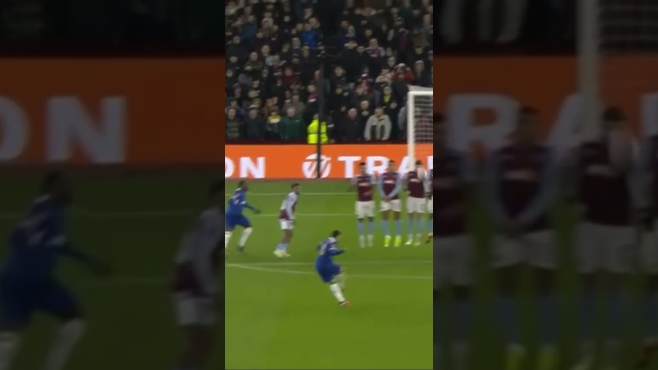 Enzo Fernandez perfect free kick against Villa