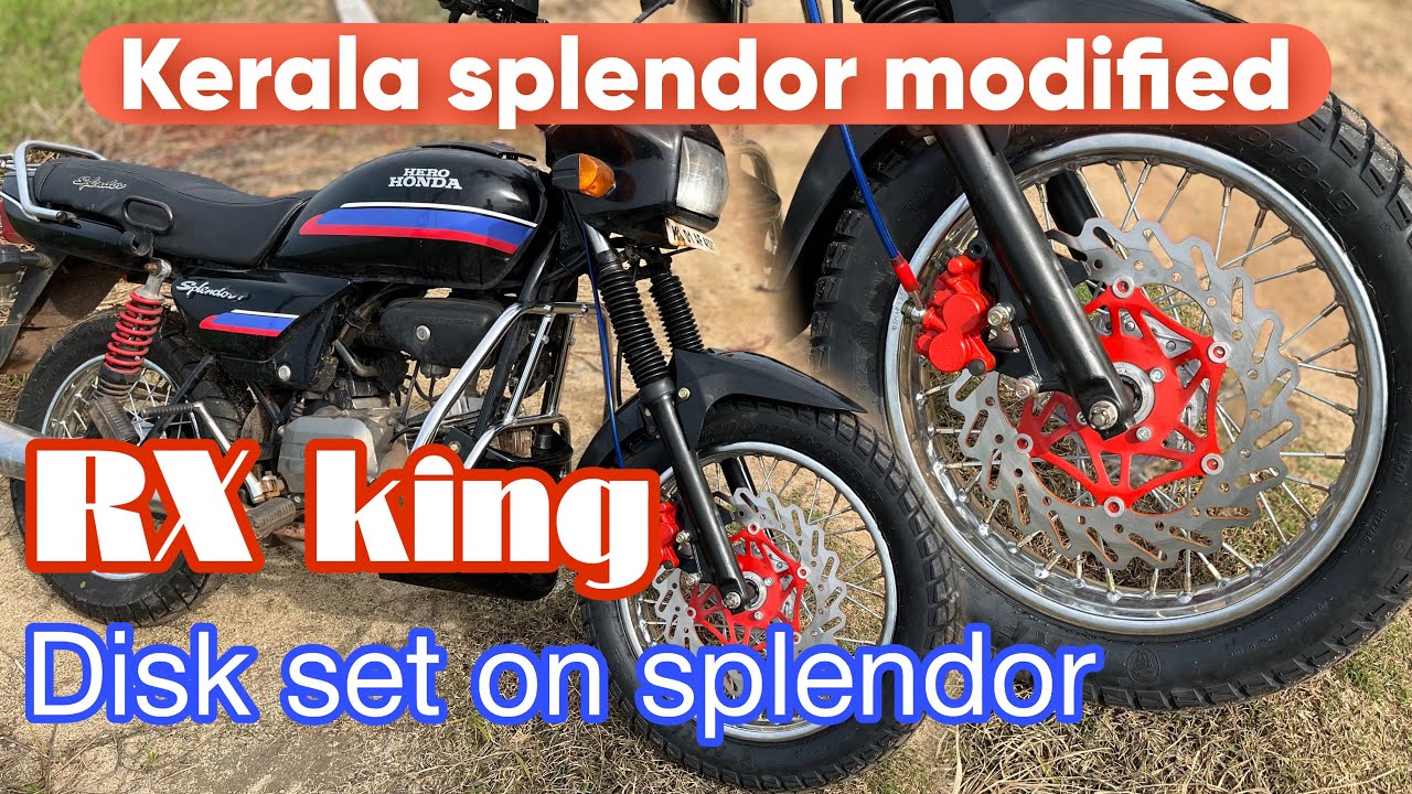 RX King disk set in splendor | splendor modified kerala | hero Honda splendor | Kerala splendor 