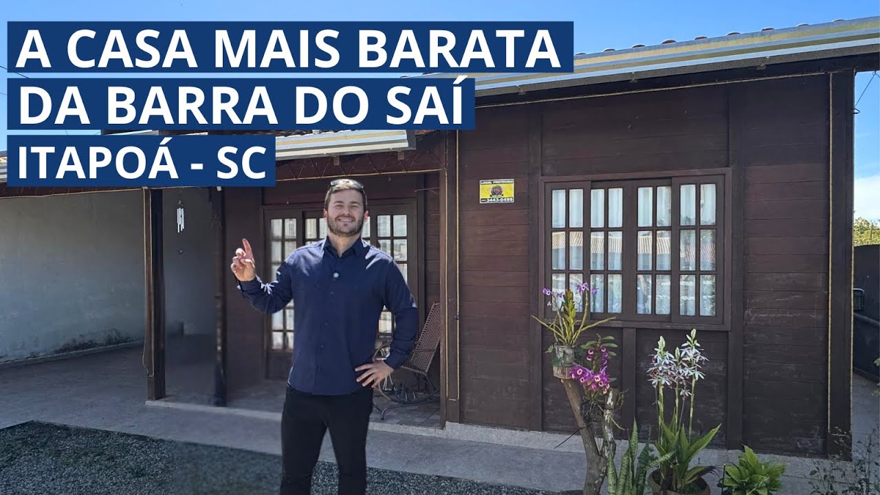 VENDIDA - A CASA MAIS BARATA DA BARRA DO SAÍ - ITAPOÁ/SC