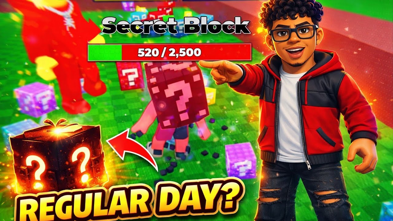 A regular day in the Break a Lucky Block game on Roblox 🙂‍↕️