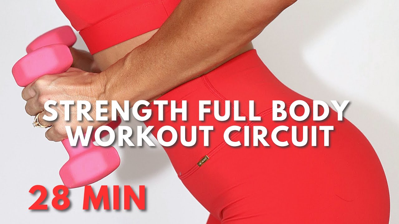 28 Minute Dumbbell Strength Full Body Superset Workout - With Dumbbells and Bench
