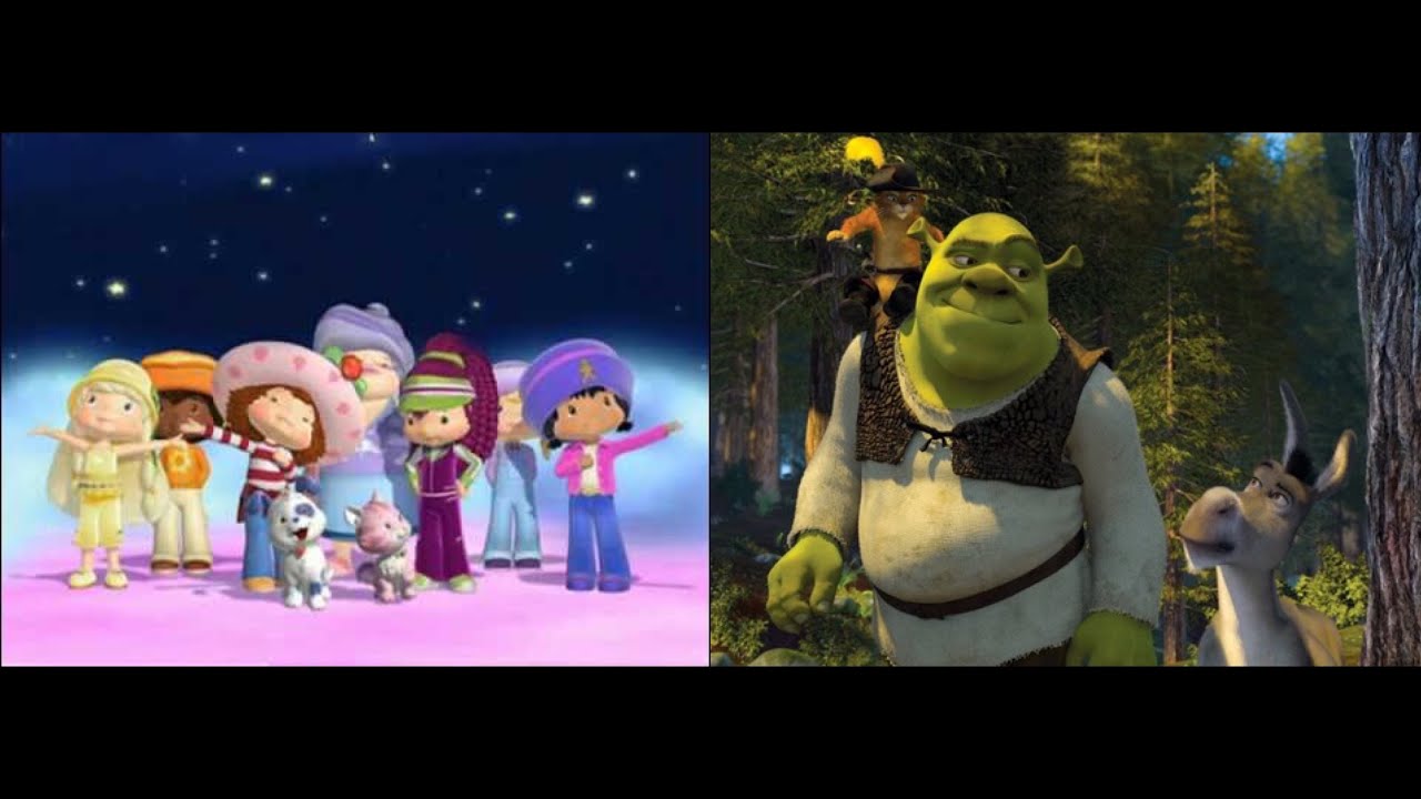 Strawberry Shortcake and Her Friends Meet Shrek & Donkey (Requested By @EddieKyteABCDEFG12345678910)