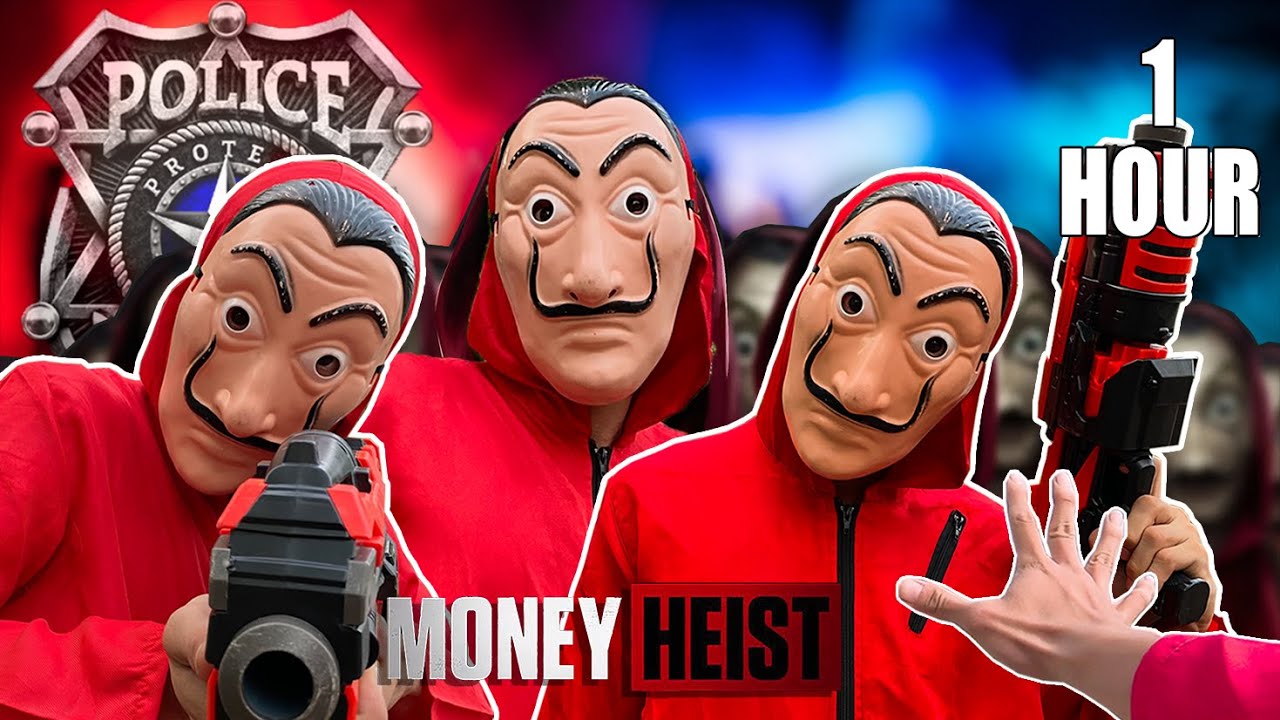 MONEY HEIST 7 vs POLICE 1 Hour (BELLA CIAO REMIX) | Epic Parkour POV Chase