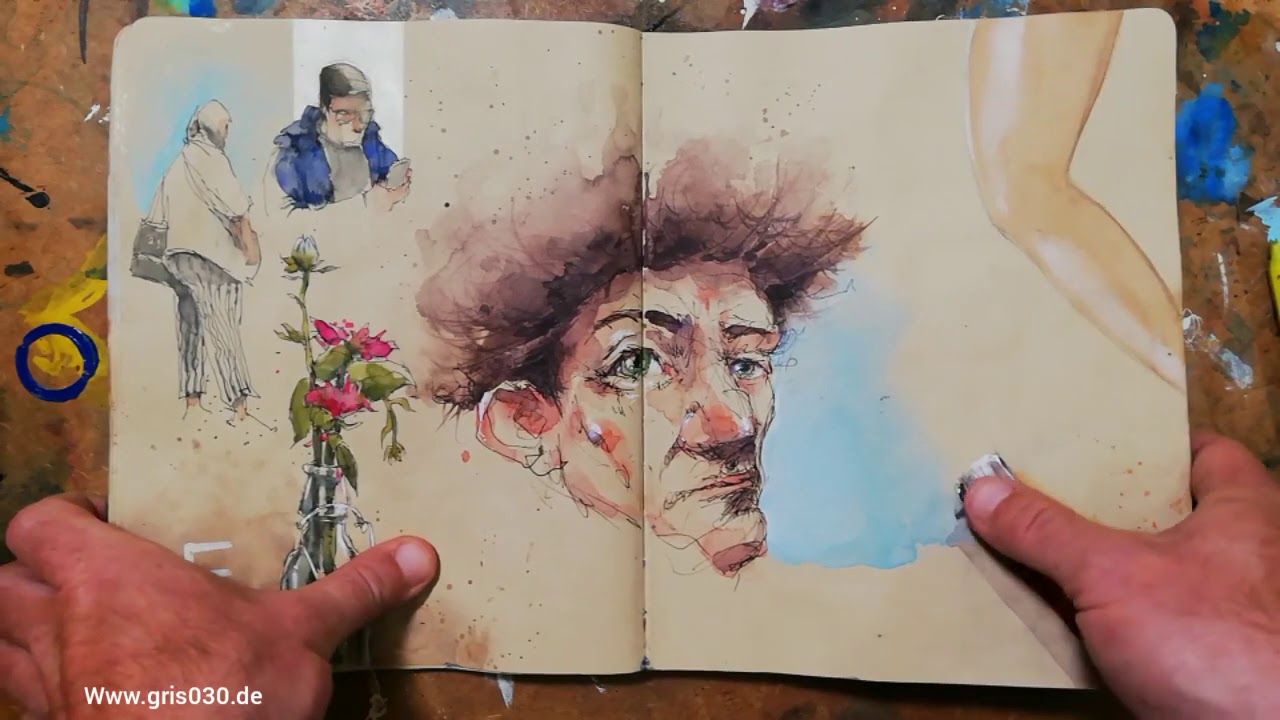 Skizzenbuchspaziergang Juli bis Oktober 2020