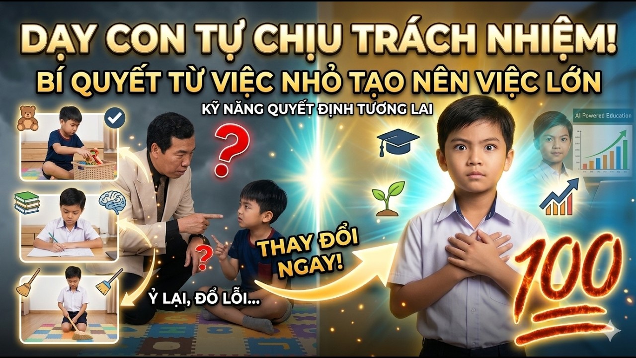 Bí Quyết Ba Mẹ Phải LUYỆN Cho Con Từ Những Việc Nhỏ Nhất Mỗi Ngày