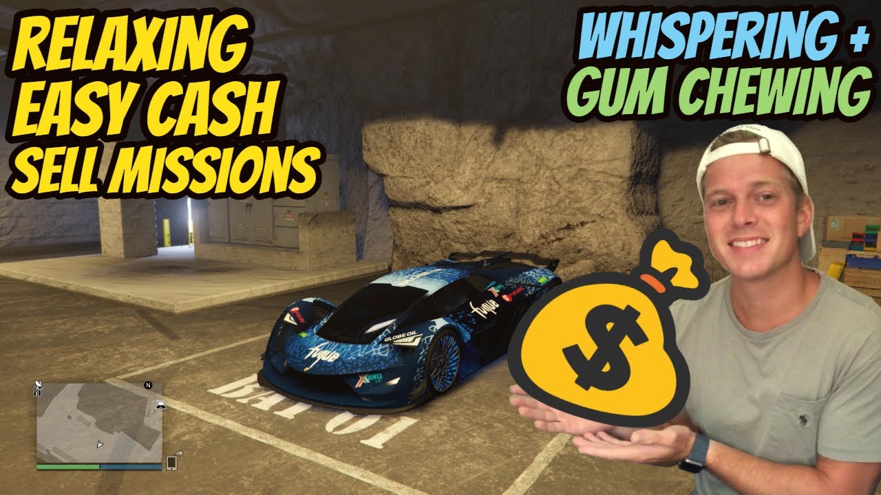 ASMR Gaming: GTA V Online | Relaxing Easy Cash Sell Missions! - Gum Chewing & Whispering