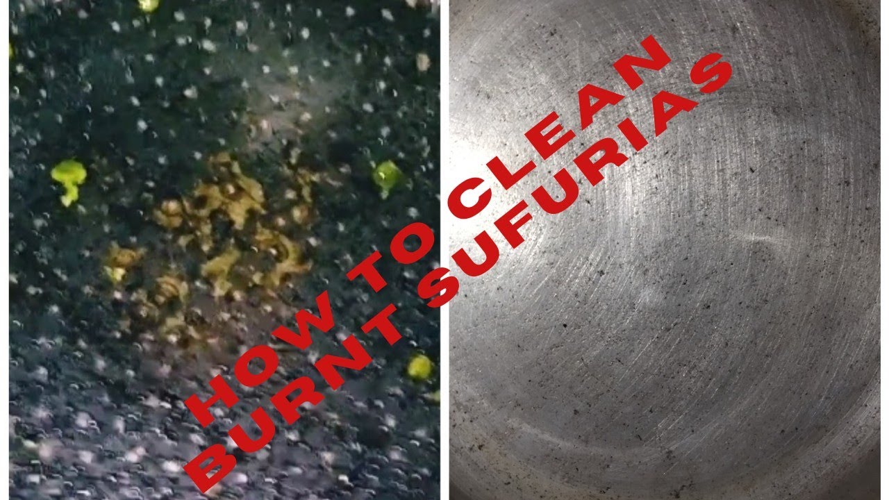 How to clean super burnt Sufurias & pans with 2ingredients in 5mins/