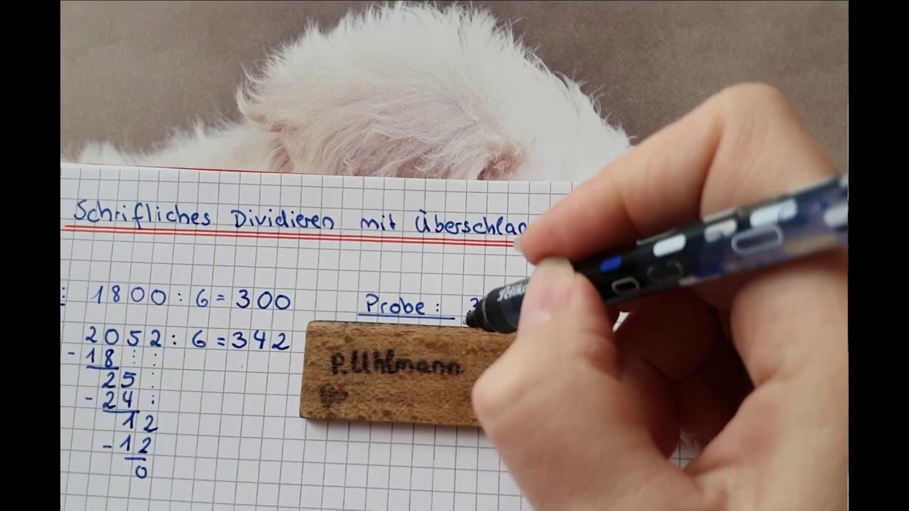 Schriftliches Dividieren mit Überschlag und Probe