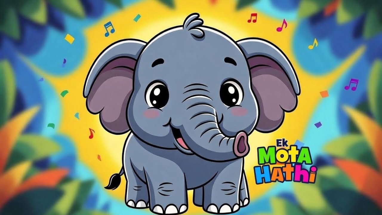 10 Mote Hathi 🐘🎵 | Hindi Counting Song for Kids | Funny Rhymes
