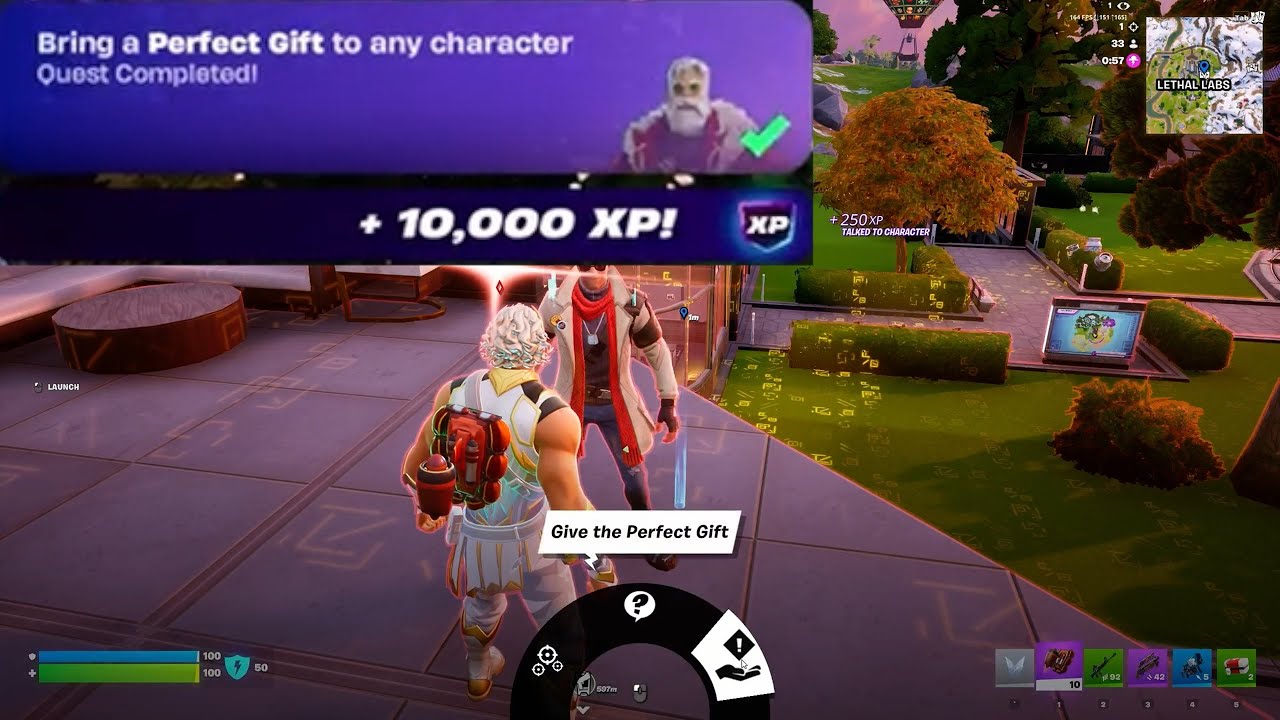 Bring a Perfect Gift to any character Fortnite