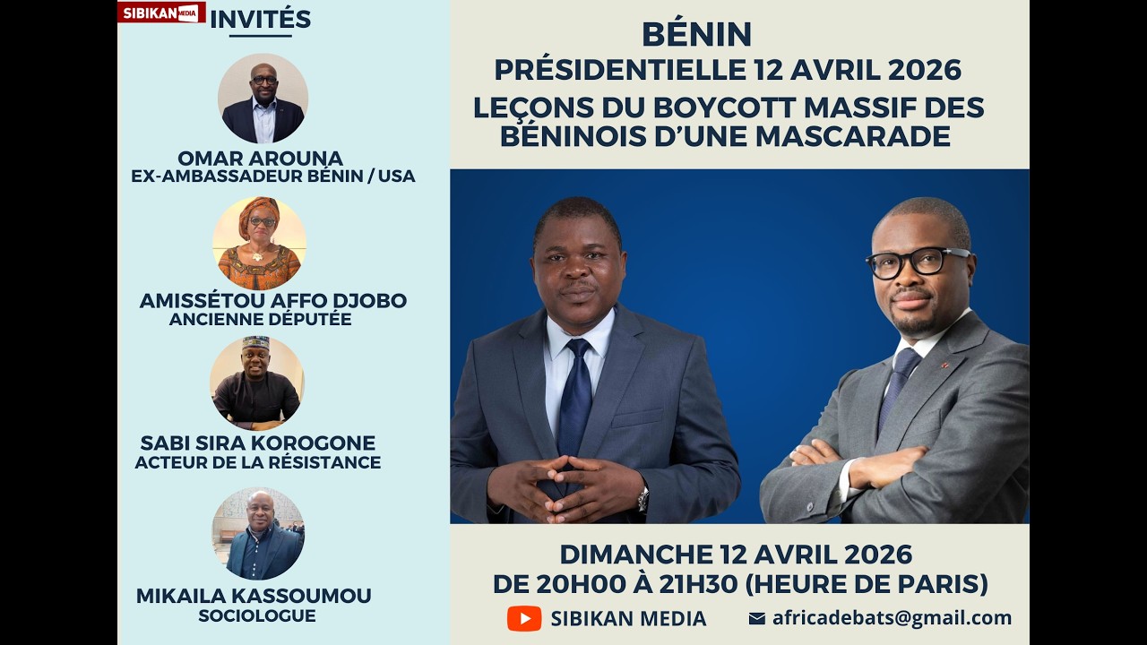 B&Eacute;NIN. PR&Eacute;SIDENTIELLE 12 AVRIL 2026. LE&Ccedil;ONS DU BOYCOTT MASSIF DES B&Eacute;NINOIS D'UNE MASCARADE
