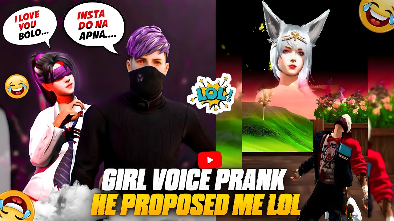 Girl Voice Prank On Worldchat Guy🤣 | He Proposed Me😀 | Prank Gone Very Funny - Garena Freefire❤️