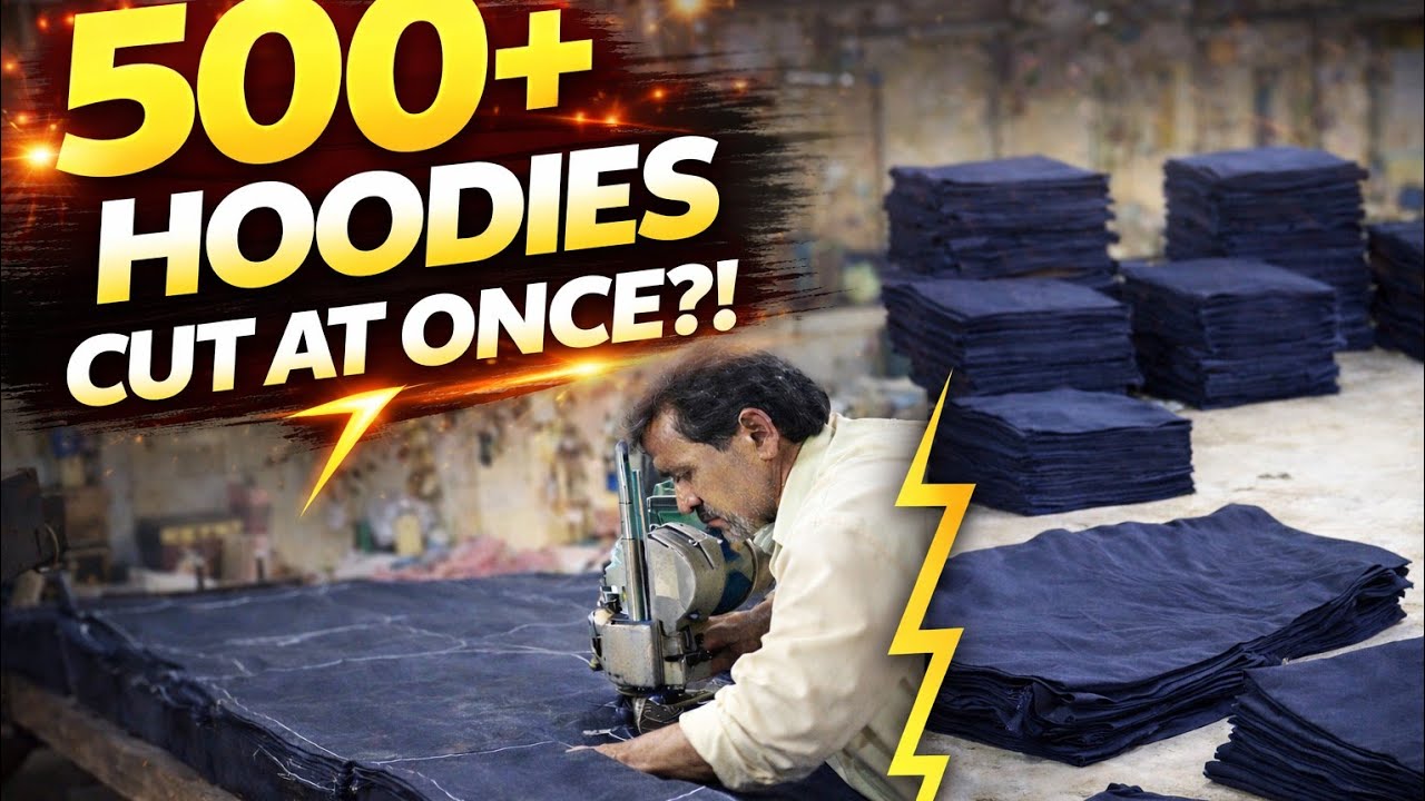 500 Hoodies Cutting at Once 😲 | Hoodie Cutting Process | Garments Factory Pakistan