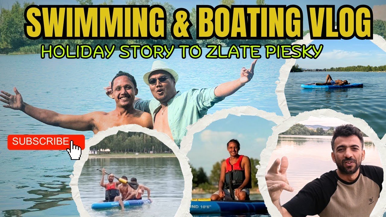 SWIMMING & BOATING VLOG TO ZLATE PIESKY | BRATISLAVA, SLOVAKIA | KRIKRISRIVLOG #139