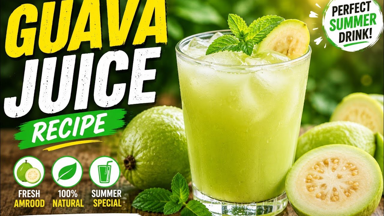 🥤 Рецепт сока гуавы | Свежий сок амруда в домашних условиях | Особый летний напиток