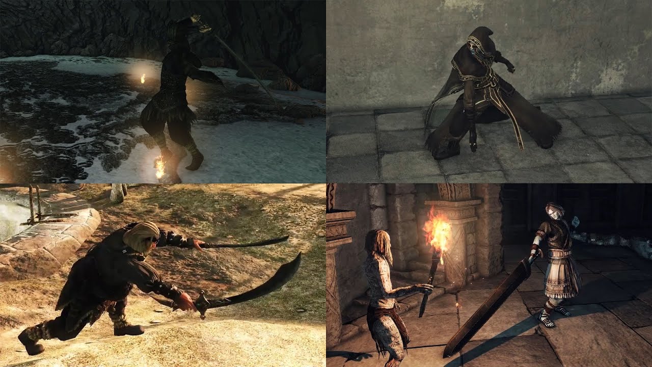 Dark Souls 2 - All Unique NPC movesets showcase