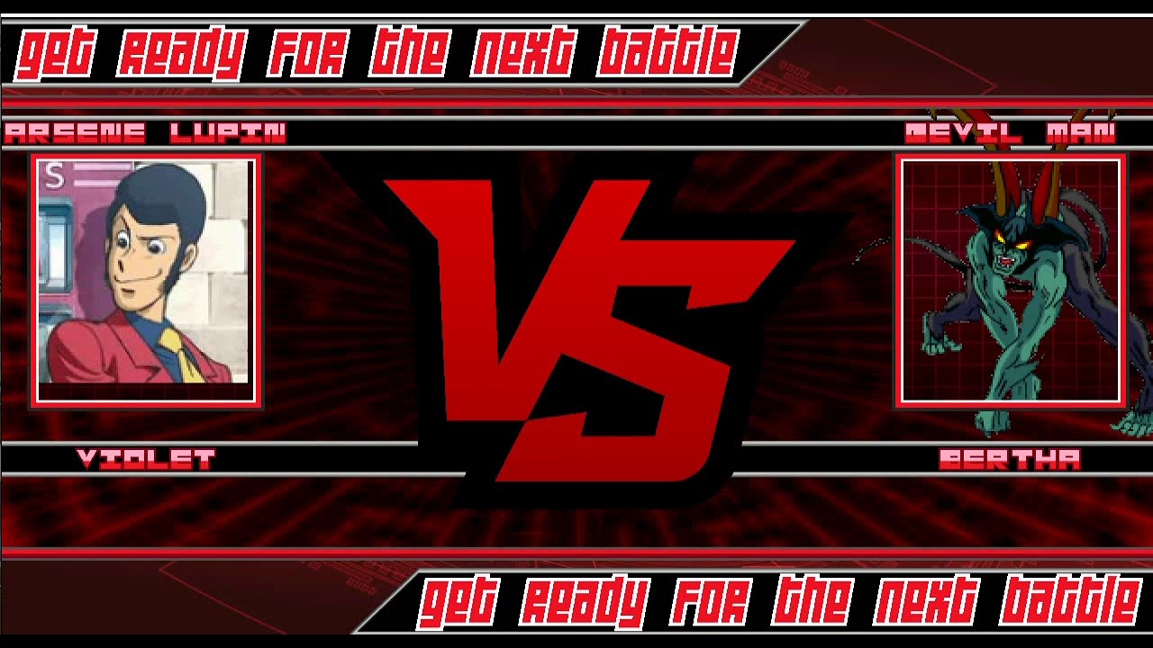 (M.U.G.E.N) Lupin III+Violet vs Devilman+Bertha