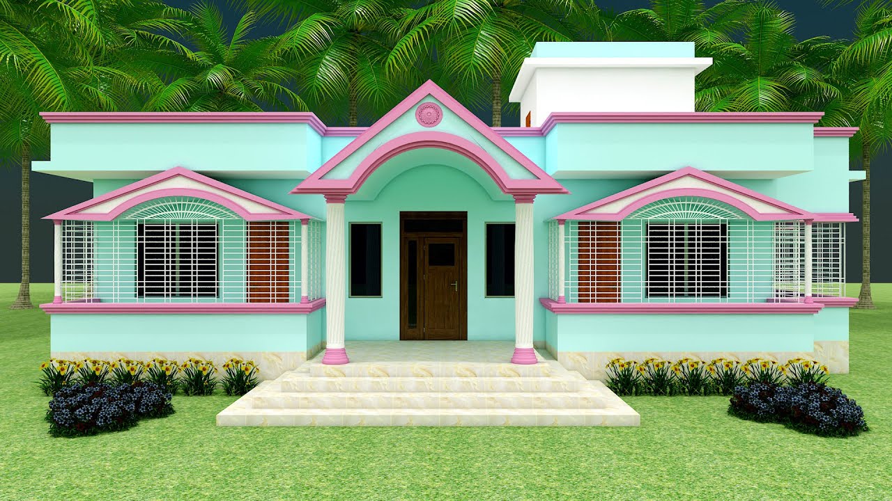 4 Bedroom house design Bangladesh 2020 – 2021.  চার রুমের বাড়ির ডিজাইন ২০২১।