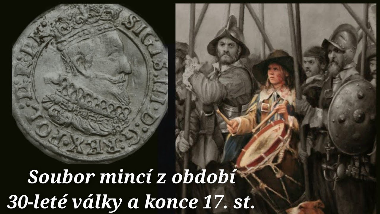Soubor mincí z období 30-leté války a konce 17. století.