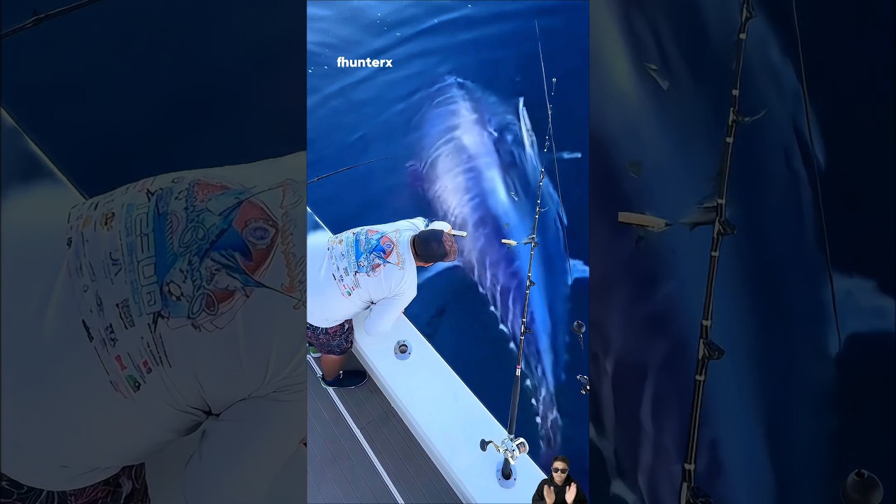 Epic Clash ‼️Gaff Almost Snapped! Battling a Giant tuna #shorts #yellowfintuna #amazing #bigfish