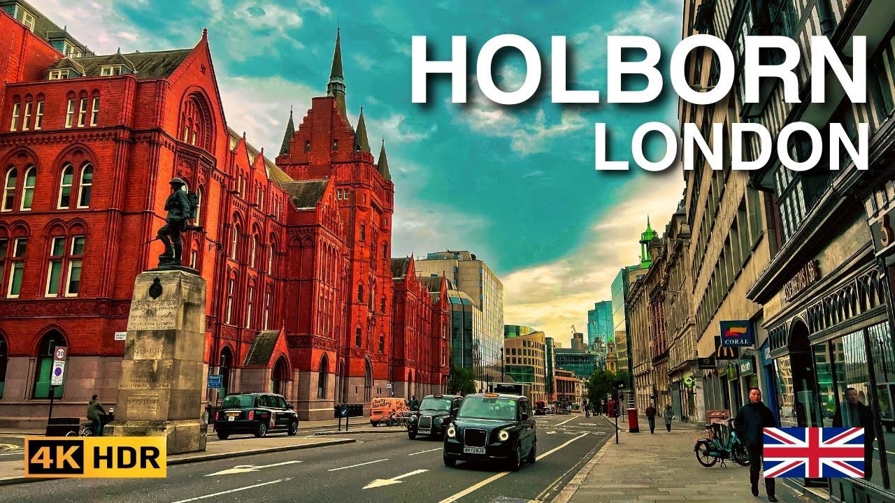 🇬🇧 4K HDR | HOLBORN London Walking Tour | Relaxing Walk in England’s Capital City