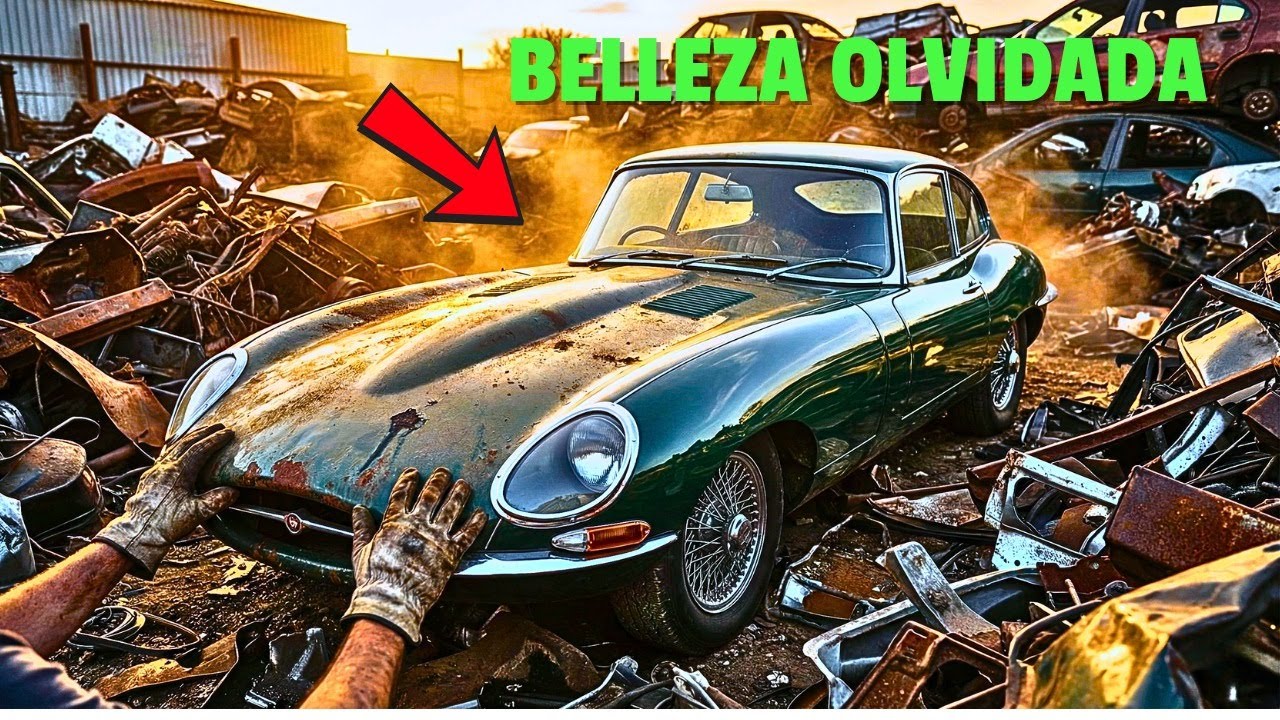 Restauración ASMR de coche: Jaguar E-Type rescatado del desguace, a menudo llamado “el coche más