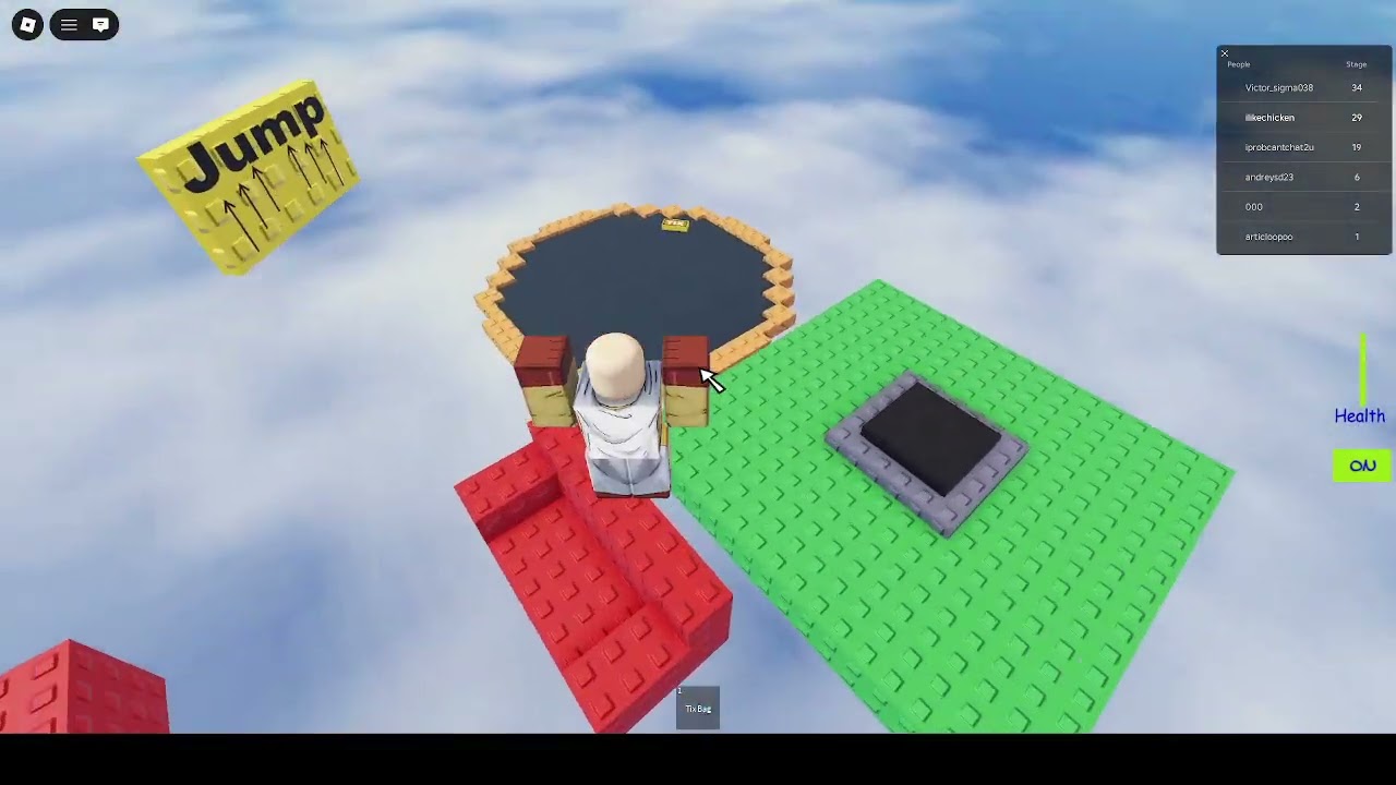 Playing the classic obby!