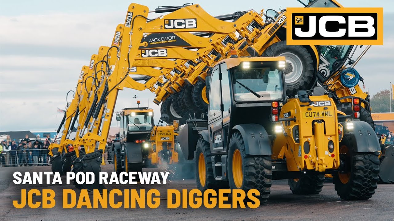 JCB Dancing Diggers at Santa Pod 2025