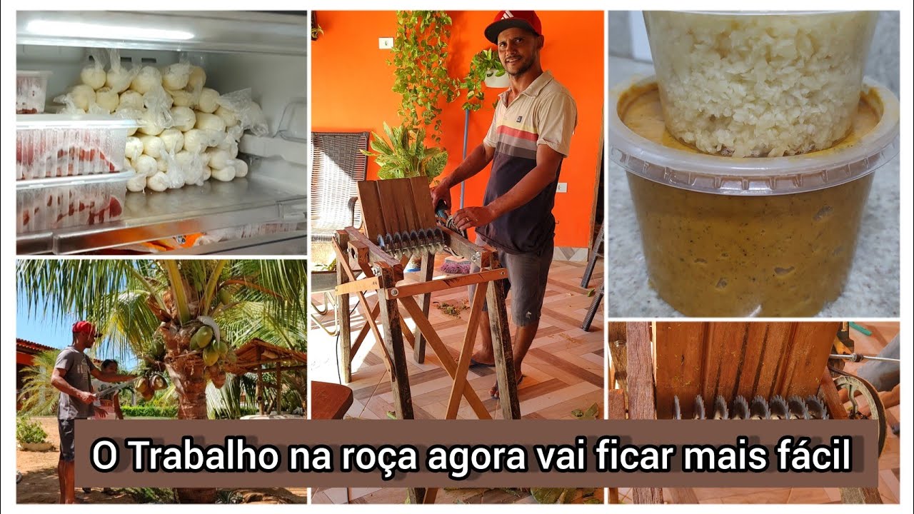 Facilitando o trabalho na Roça//Máquina para cortar Palma//Geladinho de coco//Tempero para feijão