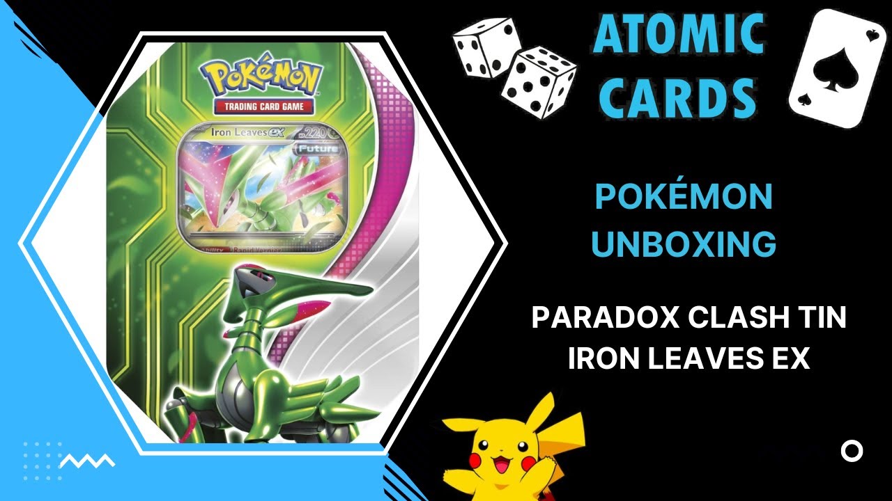 Pokémon Opening - Paradox Clash Iron Leaves ex Tin