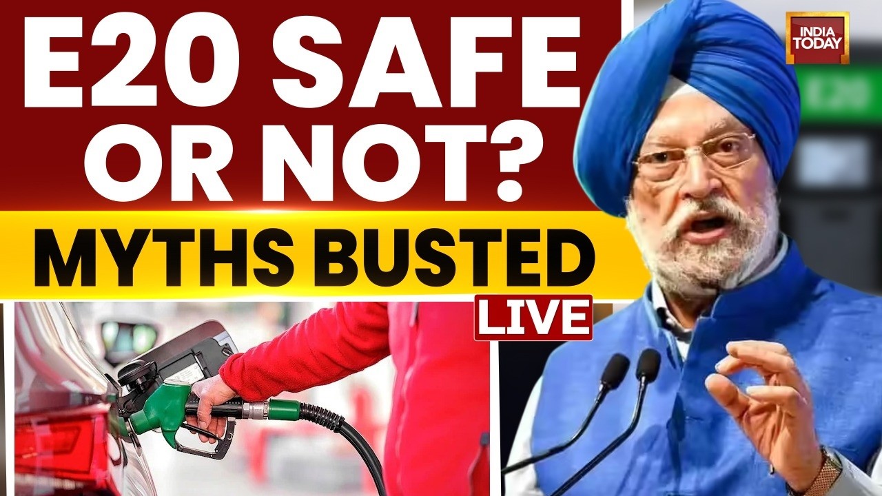 LIVE: E20 Fuel Explained | Is Ethanol-Blended Petrol Safe? Hardeep Puri, Auto Industry Bust Myths