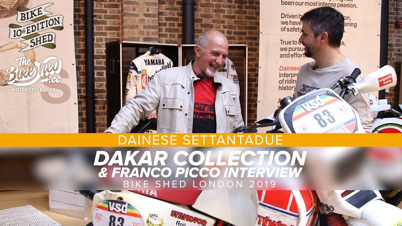 Dakar Collection & Franco Picco Interview with Dainese Settantadue - Bike Shed London 2019