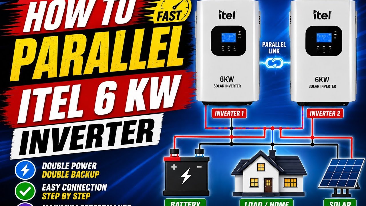 Itel inverter ko parallel kerny ka tarika