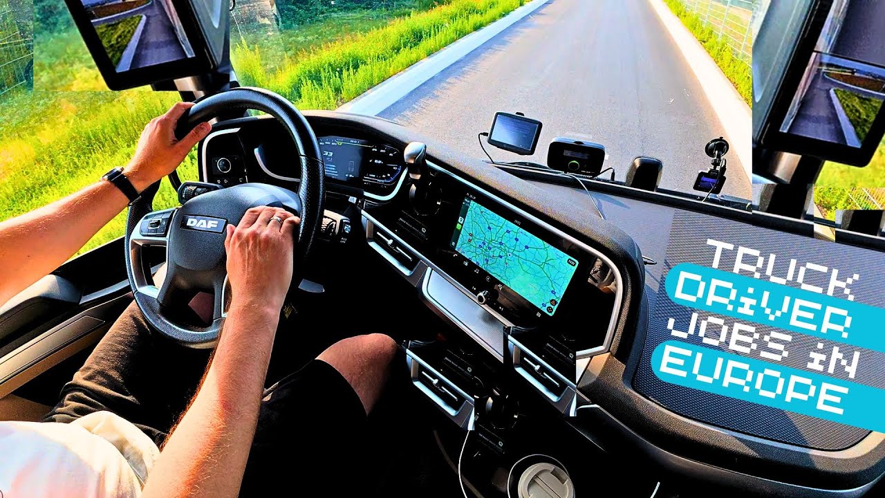 Truck driver his duties and working day in Europe ferry crossing from Germany to Finland Niko Timer