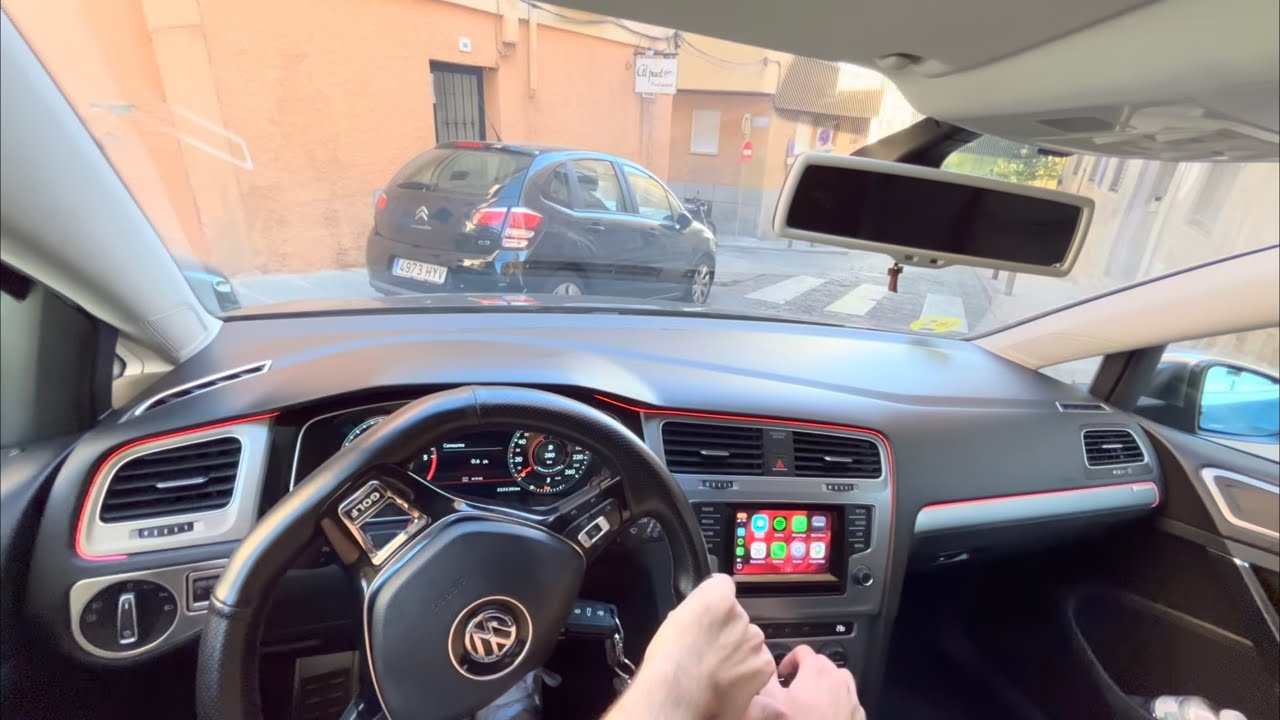 4K POV | Narrow roads town driving in Escorial, Spain | Golf 7 1.6 TDI