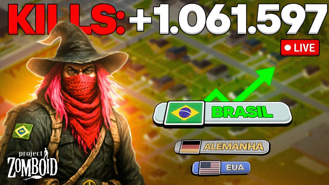 🔴 AO VIVO | 1.061.697 KILLS 8 anos de Sobrevivência | O MUNDIAL DE ZOMBOID 🇧🇷