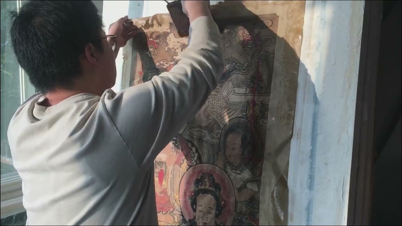 Ancient fragmented paper artifact restoration; restoration of early 19th-century religious artworks2