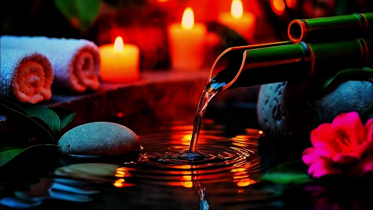 24/7 LIVE STREAM  🕯️  Relaxing Candle Light Spa  |  Stress Relief  🌙 | Calming Water Sounds  |  Dar