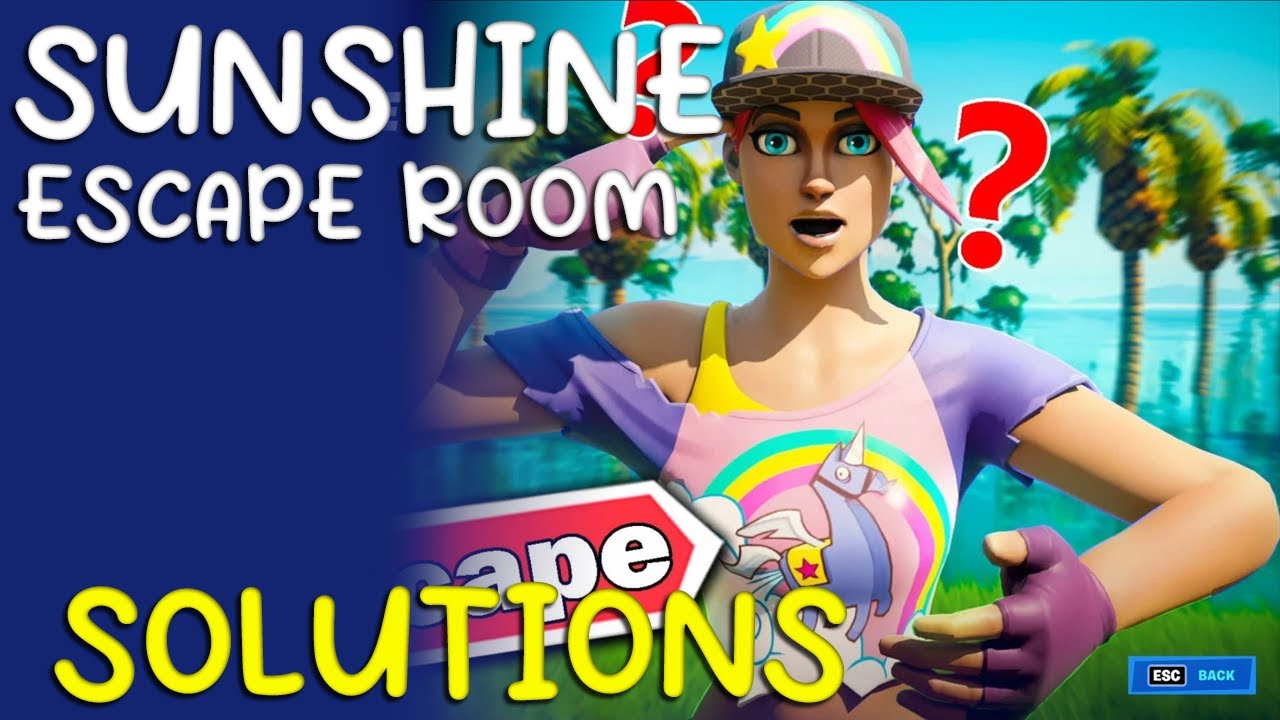 FORTNITE Sunshine Escape Room WALKTHROUGH - 2984-6136-5624